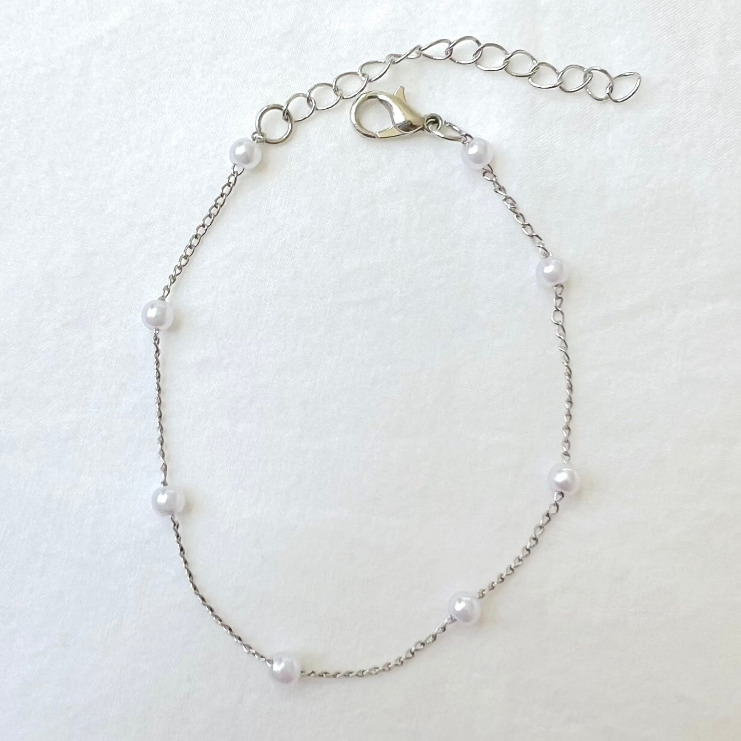 Silver Pearl Bracelet