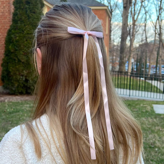 Pink Bow Hair Clip Set