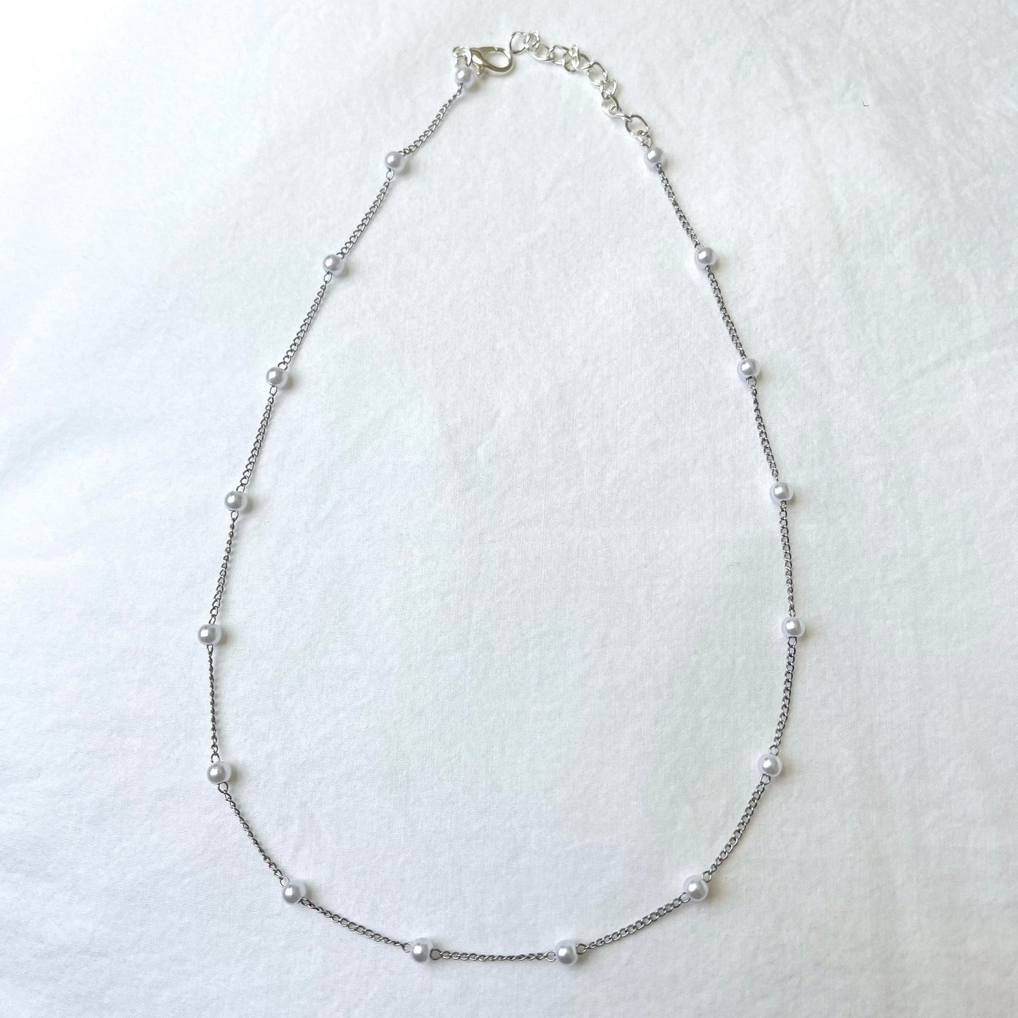 Silver Pearl Necklace